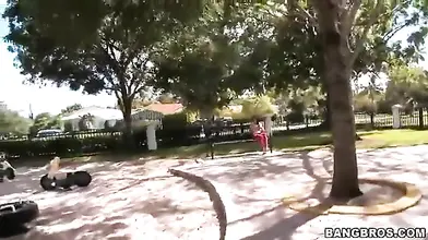 Big Breasted MILF Seduces Horny Guy