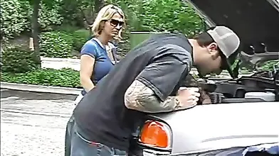 Stranded Milf Sucks for Help