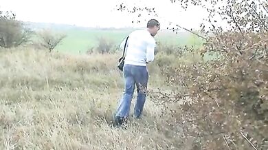 Mature Lady Rides Outdoors