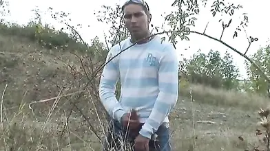 Mature Lady Rides Outdoors