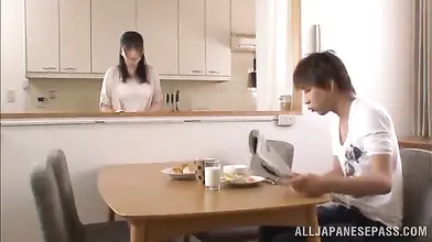 Mature Japanese Lady Kitchen Fingering