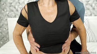 Mature Granny Seduces Her Young Boy Toy