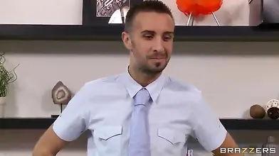 Mature Secretary Rides Hard in Office