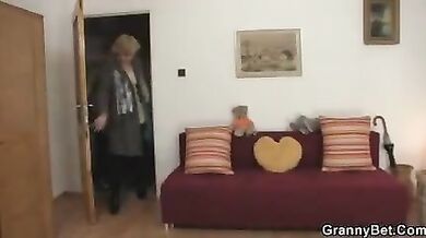 Mature Granny Seduced Outdoors, Banged Indoors