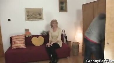 Mature Granny Seduced Outdoors, Banged Indoors