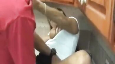 Busty Blonde MILF's Kitchen Quickie