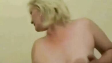 Stockinged Russian Mom Rides Young Boner