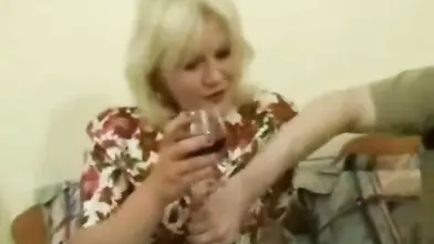 Stockinged Russian Mom Rides Young Boner