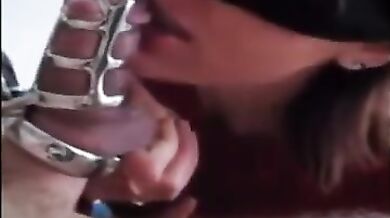 Milf Licks Caged Dick, Takes BBC