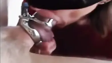 Milf Licks Caged Dick, Takes BBC