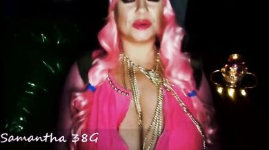 Mature Pink-Haired Camgirl's Tit Show