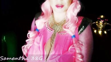 Mature Pink-Haired Camgirl's Tit Show