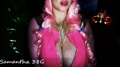 Mature Pink-Haired Camgirl's Tit Show