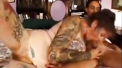 Inked MILF Seduced by Hung Stud