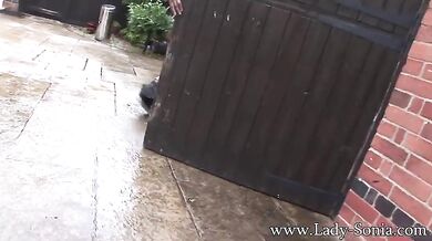 Classy Blonde MILF Takes BBC Outdoors