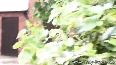 Classy Blonde MILF Takes BBC Outdoors