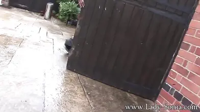 Classy Blonde MILF Takes BBC Outdoors