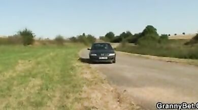 Chubby Granny's Car Smash