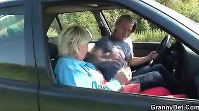 Chubby Granny's Car Smash