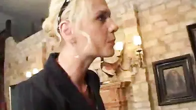 Blonde Milf Gina Wild Bangs Hung Bald Stud