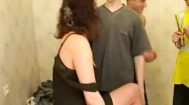 Russian Cougar Gangbanged by Young Studs