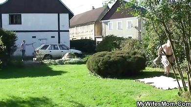 Mature Seductress Lures Young Neighbor