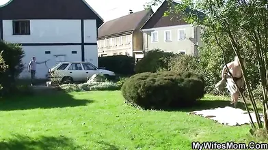 Mature Seductress Lures Young Neighbor