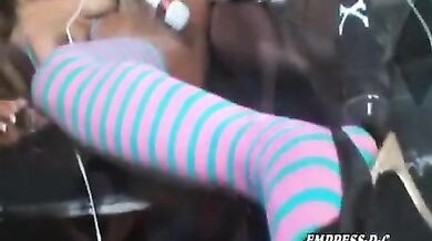 Mature Ebony Lesbians Play with Toys