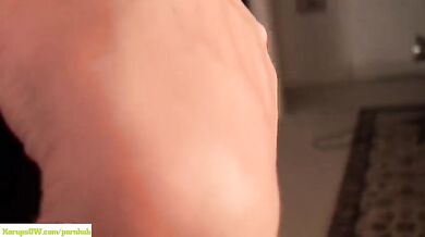 Mature Brunette Fingers Her Bushy Muff