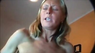 Blonde MILF Takes Younger Lover