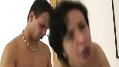 Mature Tourist's Hairy Cunt Filled After Sightseeing