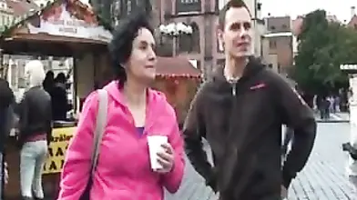 Mature Tourist's Hairy Cunt Filled After Sightseeing