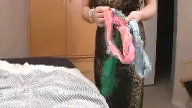 Busty Mom Sucks Panty Sniffer's Cock