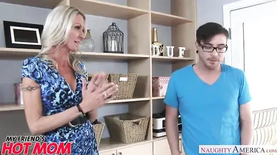 Cougar Seduces Younger Lover in Lingerie