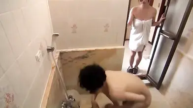 Japanese Mom and Boy's Masturbation Encounter