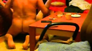 Old Dude Fucks Mature Brunette on Floor