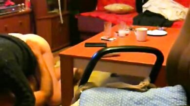 Old Dude Fucks Mature Brunette on Floor