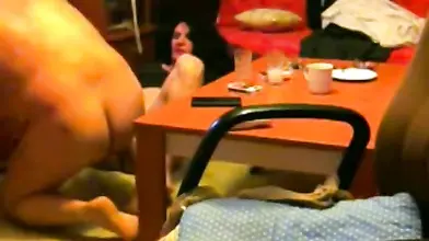 Old Dude Fucks Mature Brunette on Floor