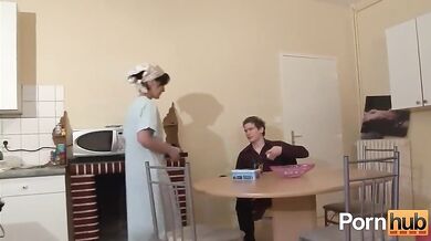 Naughty Mature Woman's Kitchen Anal