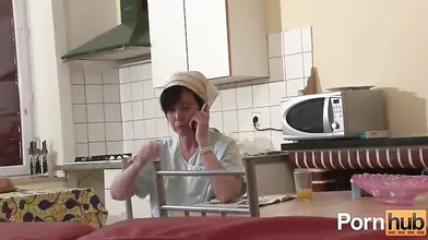 Naughty Mature Woman's Kitchen Anal