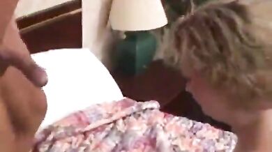 Mature Babe's Bedtime Double Team