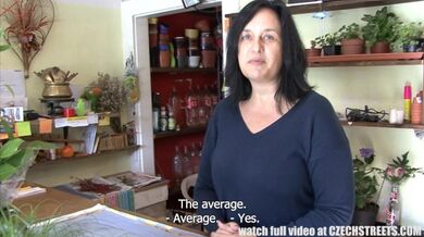 Mature Czech Woman Swallows for Cash