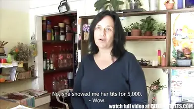 Mature Czech Woman Swallows for Cash