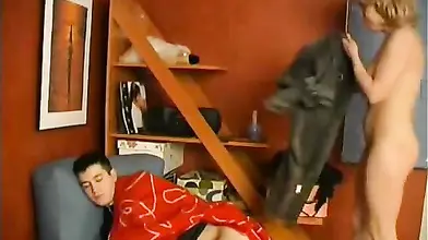 Blonde Mom's Anal Adventure on the Floor