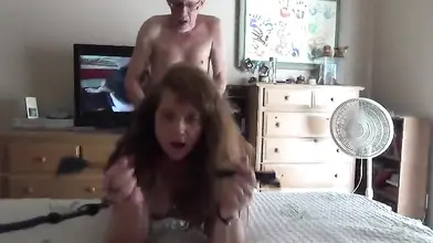 Mature Wife Spit-Roasted by Hubby and Friend