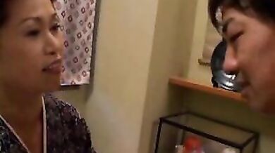 Asian Mom's Kimono Strip & Pound