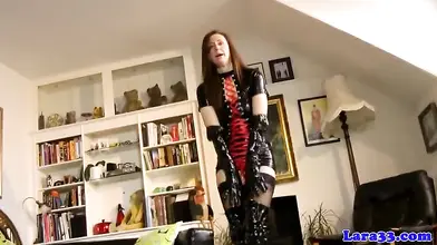 Costumed Cougar's Booty Spunked