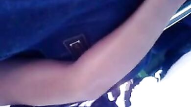 Mature Woman Touches Hard Cock on Public Transit