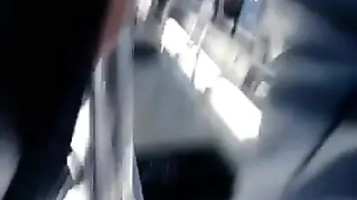 Mature Woman Touches Hard Cock on Public Transit