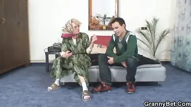 Mature Blonde Seduces Teen